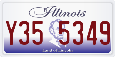 IL license plate Y355349