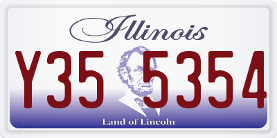 IL license plate Y355354