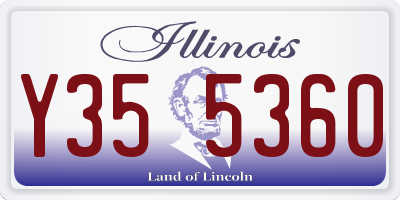 IL license plate Y355360