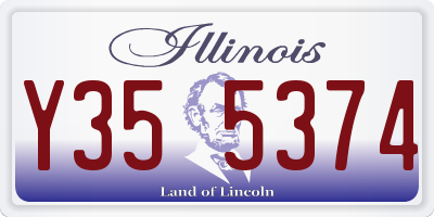 IL license plate Y355374