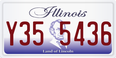 IL license plate Y355436