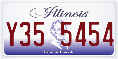 IL license plate Y355454