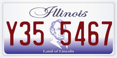 IL license plate Y355467