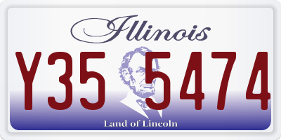 IL license plate Y355474