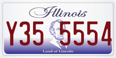 IL license plate Y355554