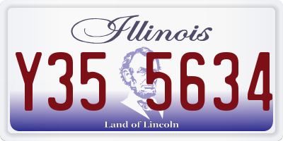 IL license plate Y355634