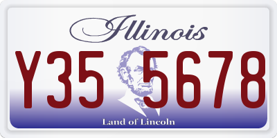 IL license plate Y355678