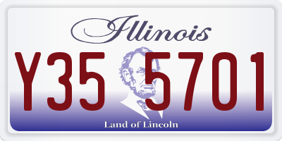 IL license plate Y355701