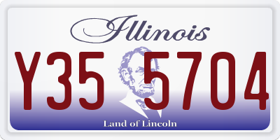 IL license plate Y355704