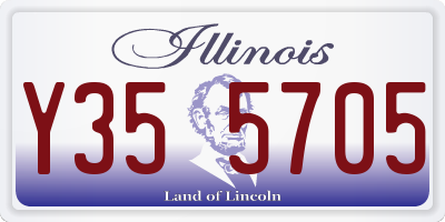 IL license plate Y355705