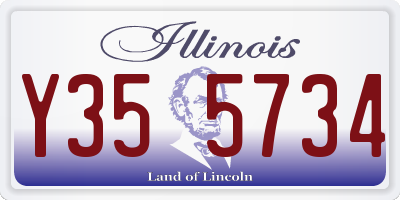 IL license plate Y355734