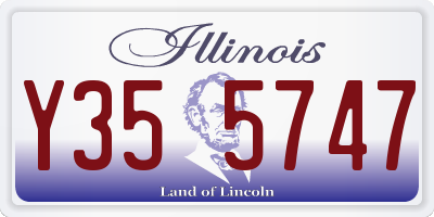 IL license plate Y355747