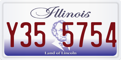 IL license plate Y355754