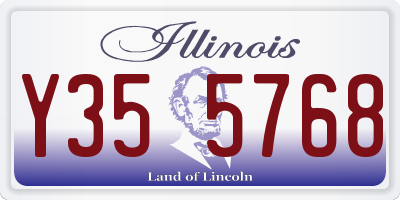 IL license plate Y355768