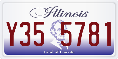 IL license plate Y355781