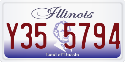 IL license plate Y355794
