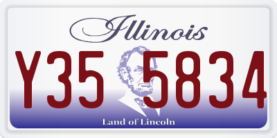IL license plate Y355834