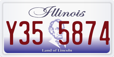IL license plate Y355874