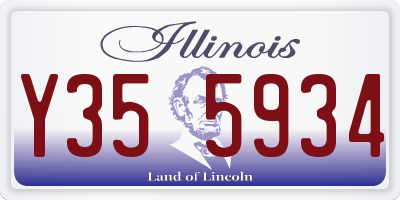 IL license plate Y355934