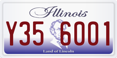 IL license plate Y356001