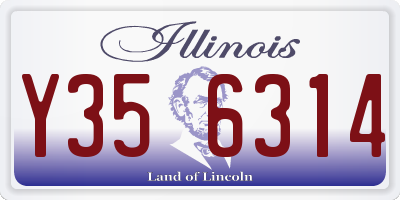 IL license plate Y356314