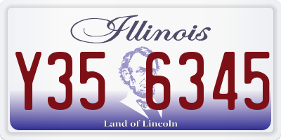 IL license plate Y356345
