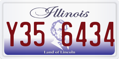IL license plate Y356434