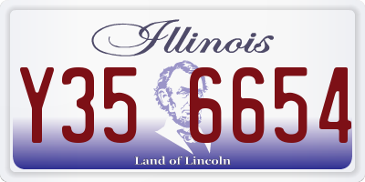IL license plate Y356654
