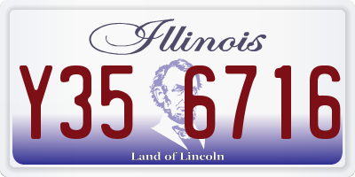 IL license plate Y356716
