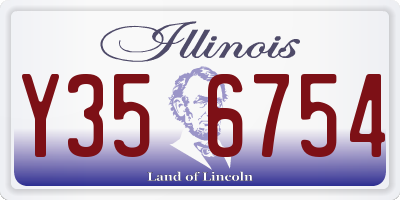 IL license plate Y356754