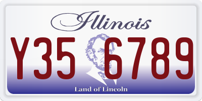 IL license plate Y356789