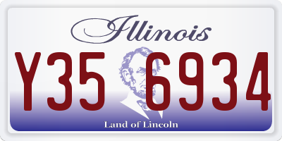 IL license plate Y356934