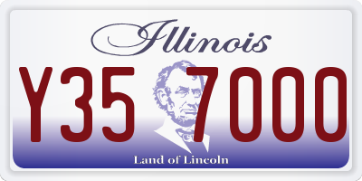 IL license plate Y357000