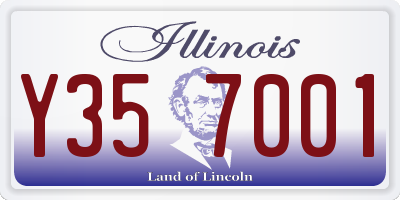 IL license plate Y357001