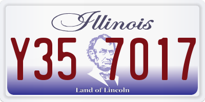 IL license plate Y357017