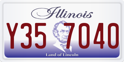 IL license plate Y357040