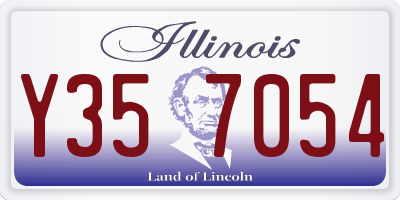IL license plate Y357054
