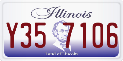 IL license plate Y357106