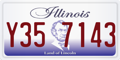 IL license plate Y357143