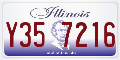 IL license plate Y357216