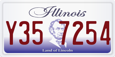 IL license plate Y357254