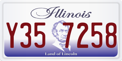 IL license plate Y357258