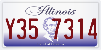 IL license plate Y357314