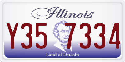 IL license plate Y357334