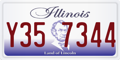 IL license plate Y357344