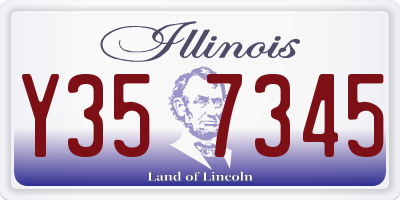 IL license plate Y357345