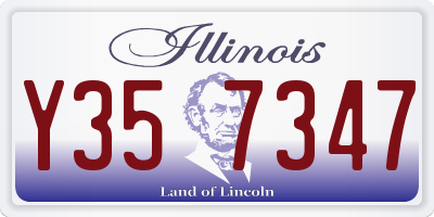 IL license plate Y357347