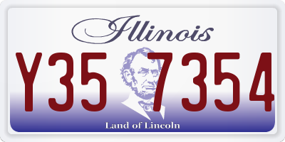 IL license plate Y357354