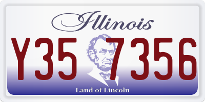 IL license plate Y357356