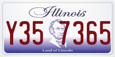 IL license plate Y357365
